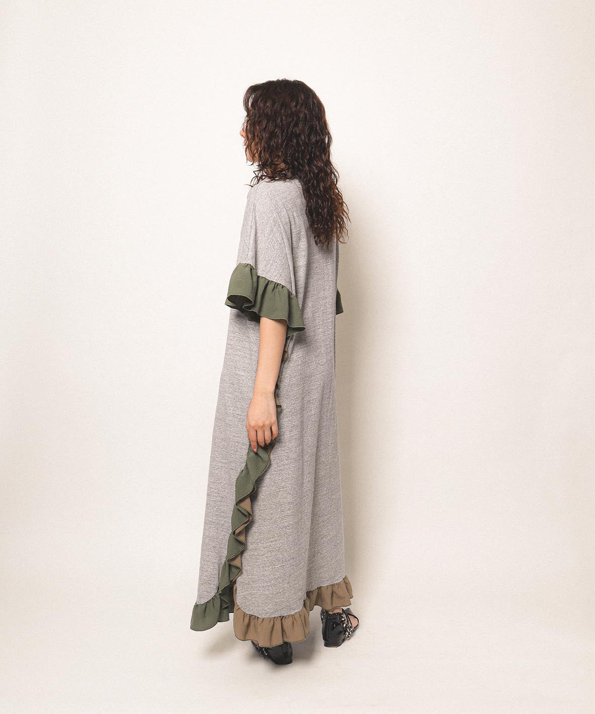 Cotton Jersey Ruffled Dress(LADIES)