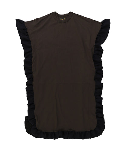 Cotton Jersey Ruffled Dress