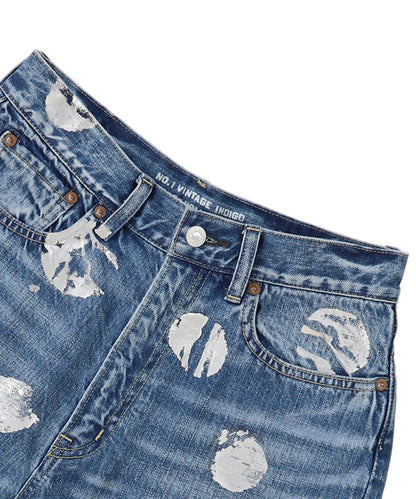 Denim Sparkle Dot Shorts(LADIES)