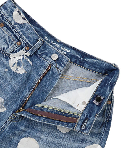 Denim Sparkle Dot Shorts(LADIES)