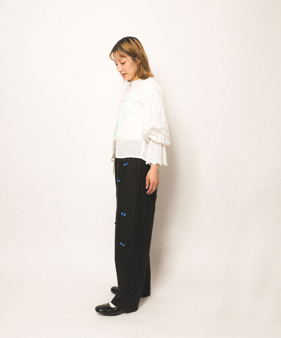 Backsatin Many Ribbon Pants(LADIES)