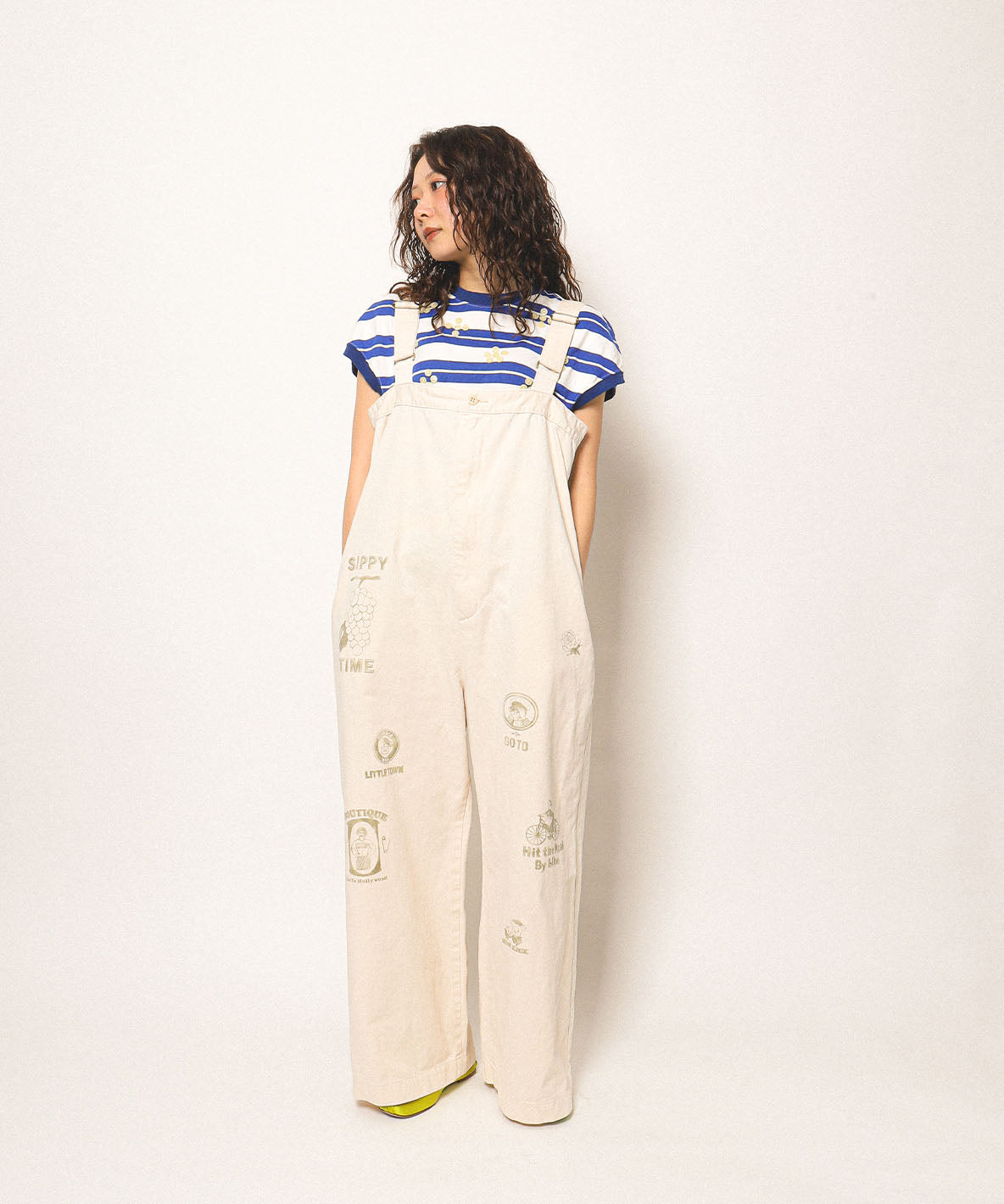 Chino Scribble Suspender Pants(LADIES)