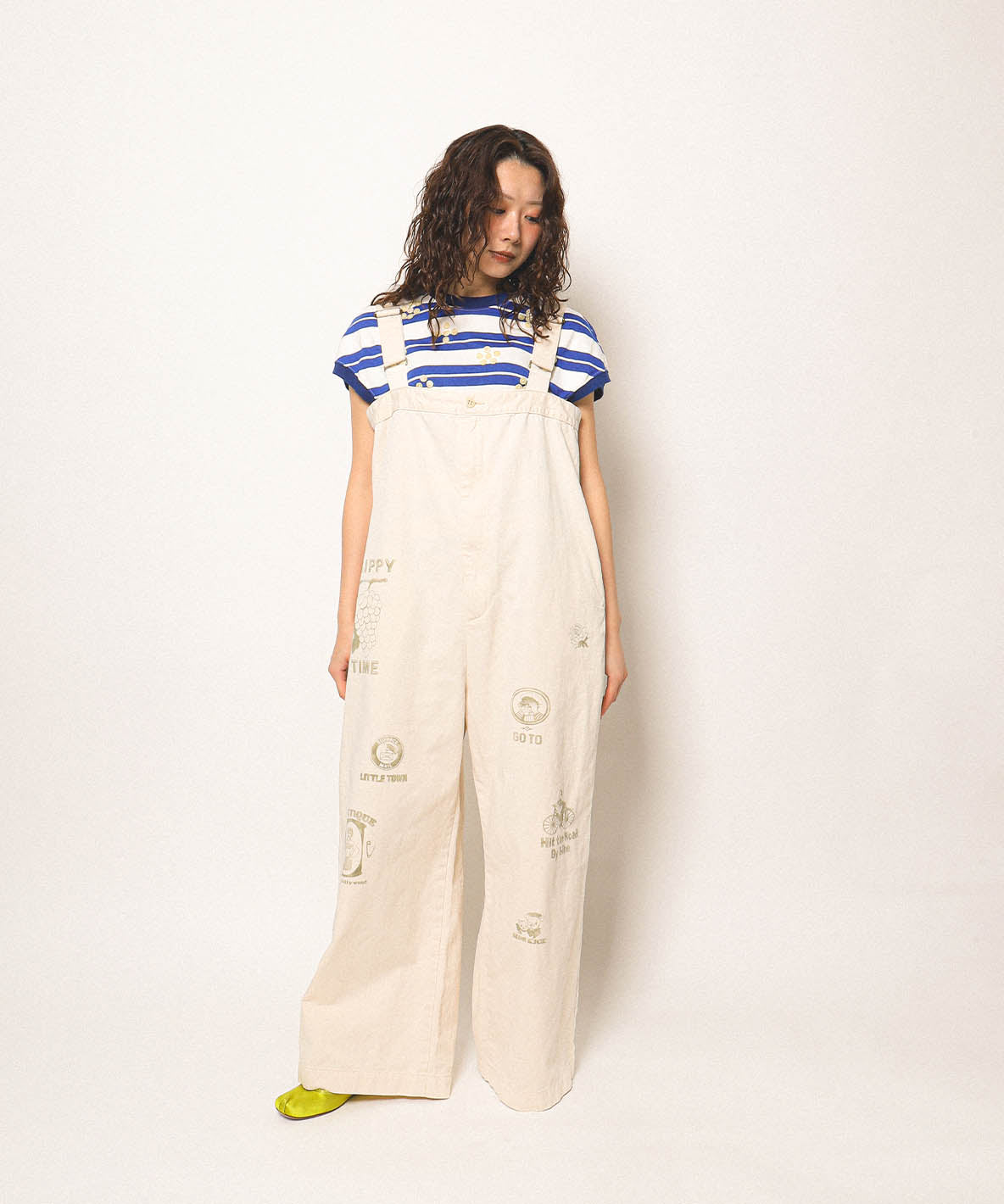 Chino Scribble Suspender Pants(LADIES)