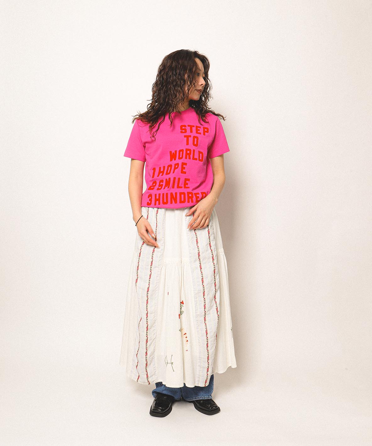 Sheeting Switched Design Skirt (LADIES)