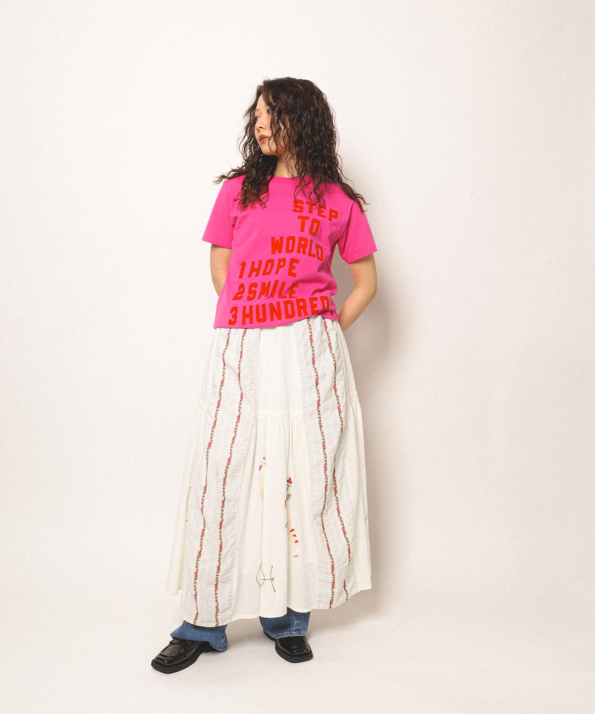 Sheeting Switched Design Skirt (LADIES)