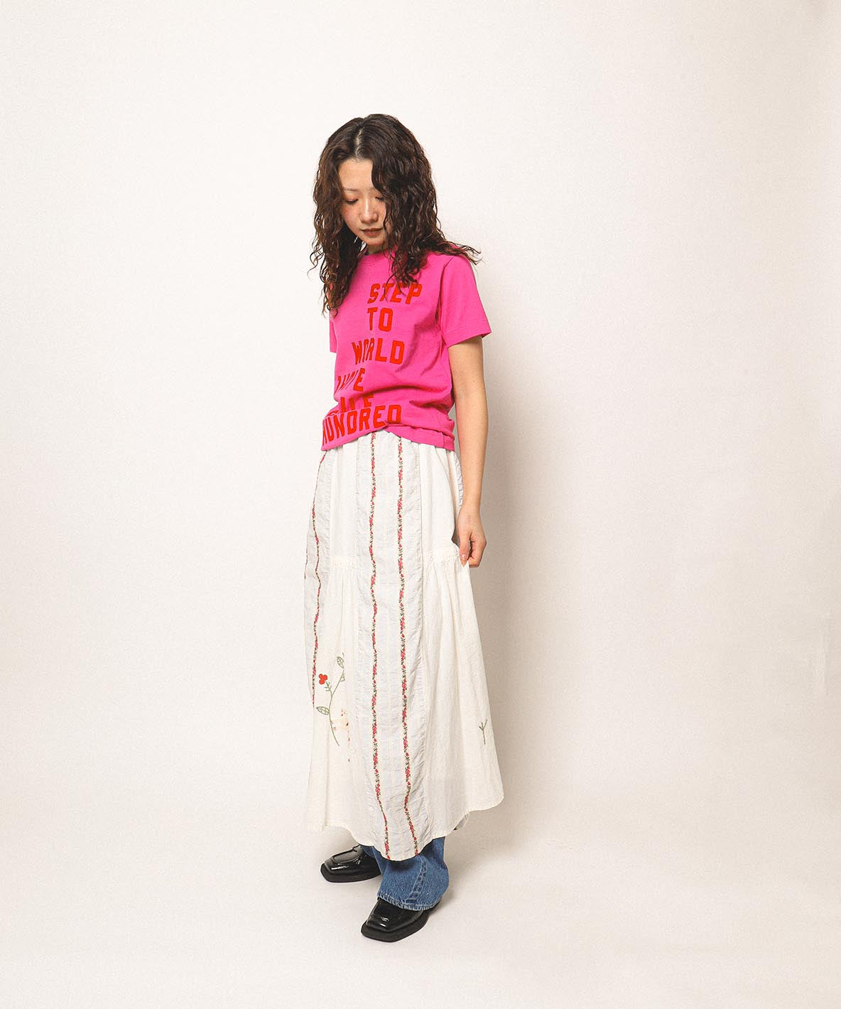 Sheeting Switched Design Skirt (LADIES)