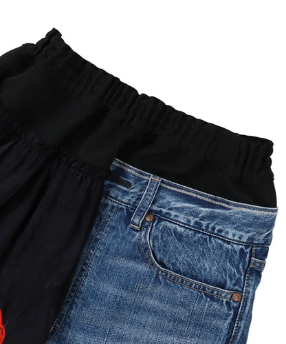 Denim Docking Design Skirt(LADIES)