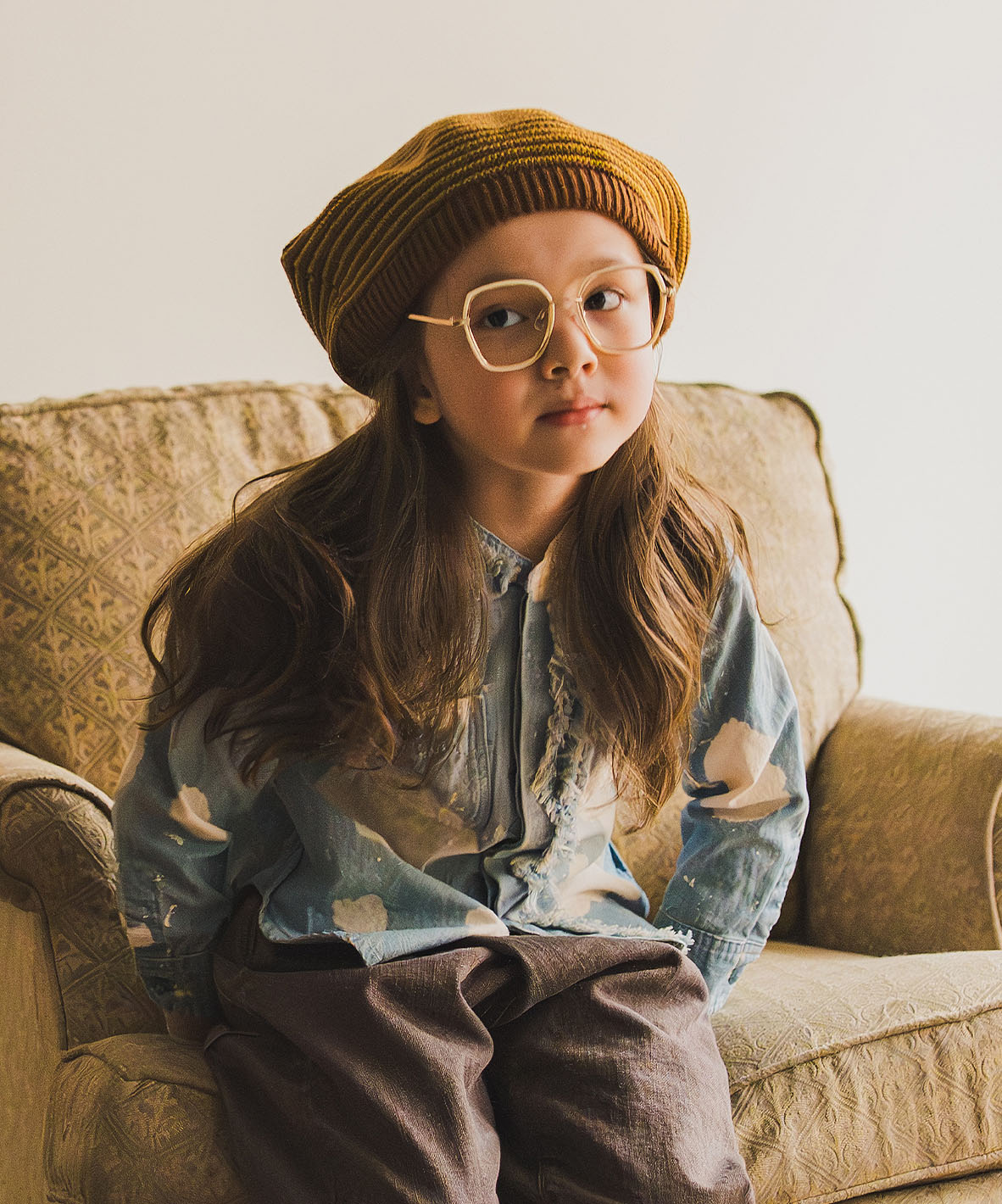 Striped Beret Cap