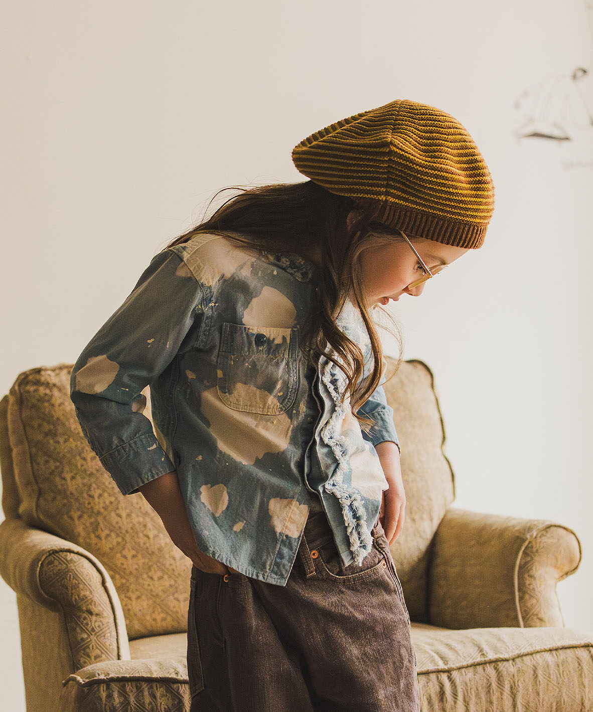 Striped Beret Cap
