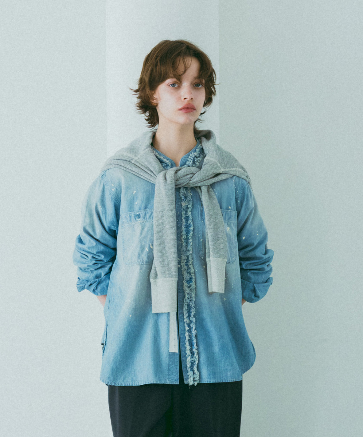 Chambray Remake Work Shirt(LADIES)