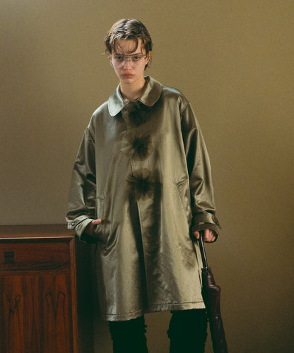 Flower Balmacaan Coat(LADIES)