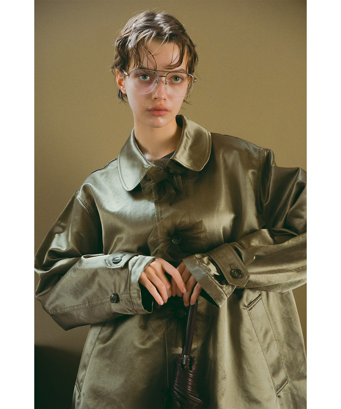 Flower Balmacaan Coat(LADIES)