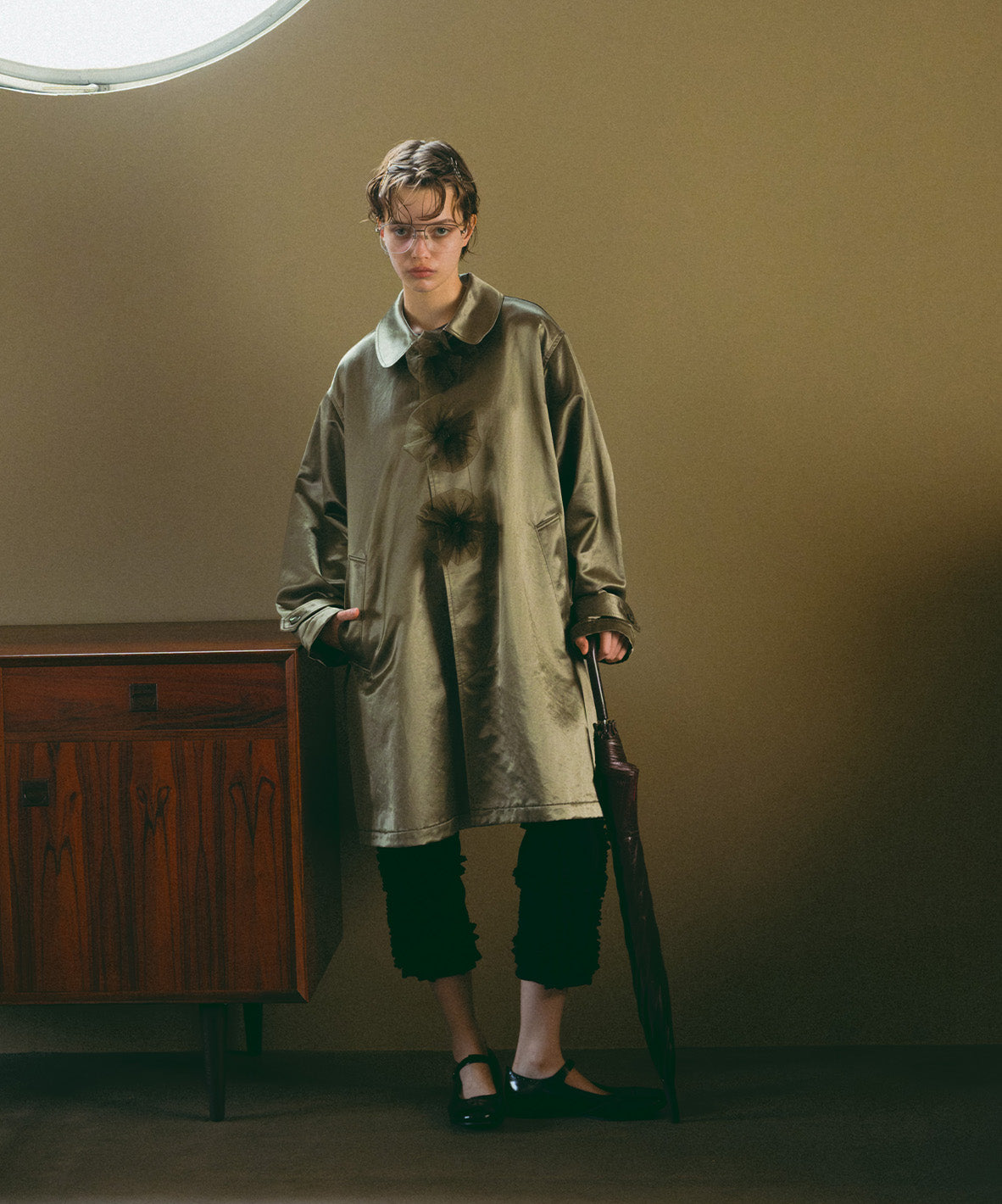 Flower Balmacaan Coat(LADIES)