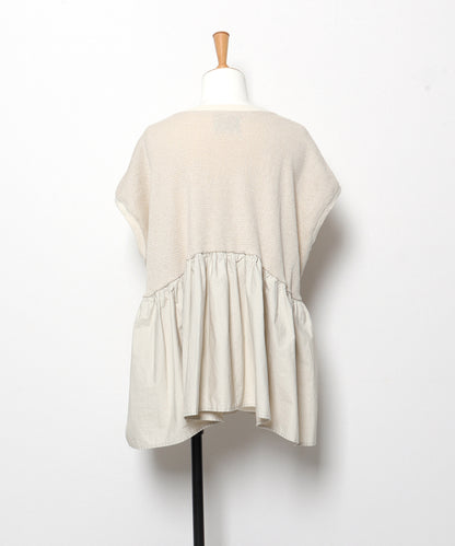 Glitter Waffle Unique Hem Pullover(LADIES)