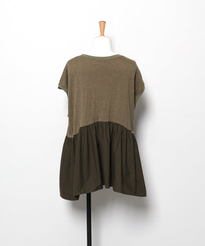 Glitter Waffle Unique Hem Pullover(LADIES)