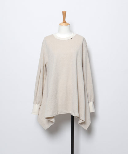Glitter Waffle Unique Hem Tee(LADIES)