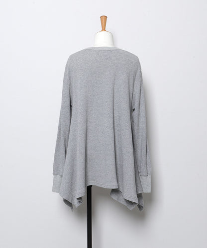 Glitter Waffle Unique Hem Tee(LADIES)