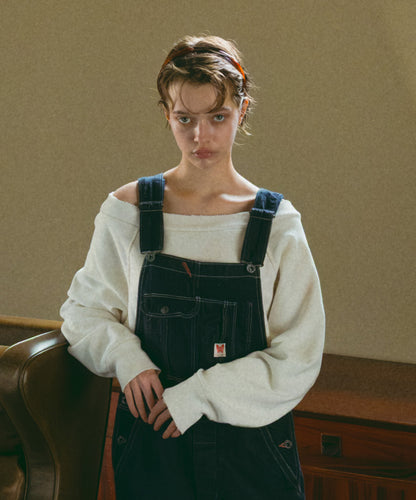 Vintage Pile Loose Neckline Pullover(LADIES)