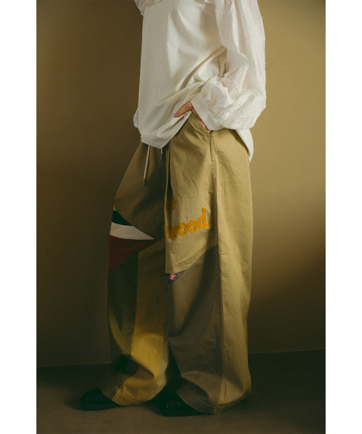 Chino Switching Design Pants(LADIES)