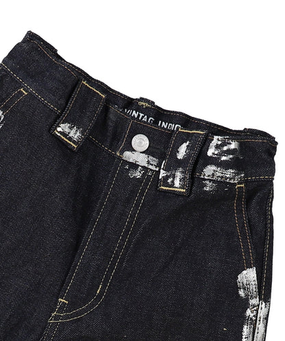 Denim Roll Up Sparkle Jorts(LADIES)