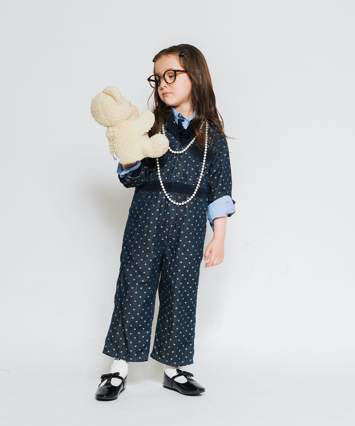 Polca Dot Denim Work Overalls