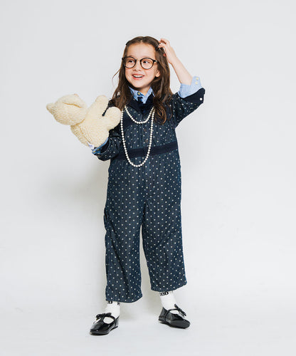 Polca Dot Denim Work Overalls