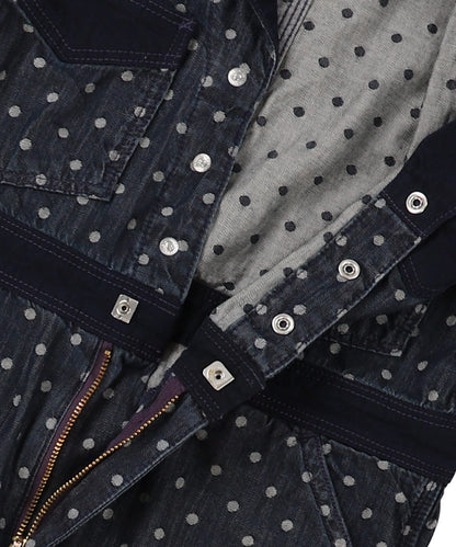 Polca Dot Denim Work Overalls