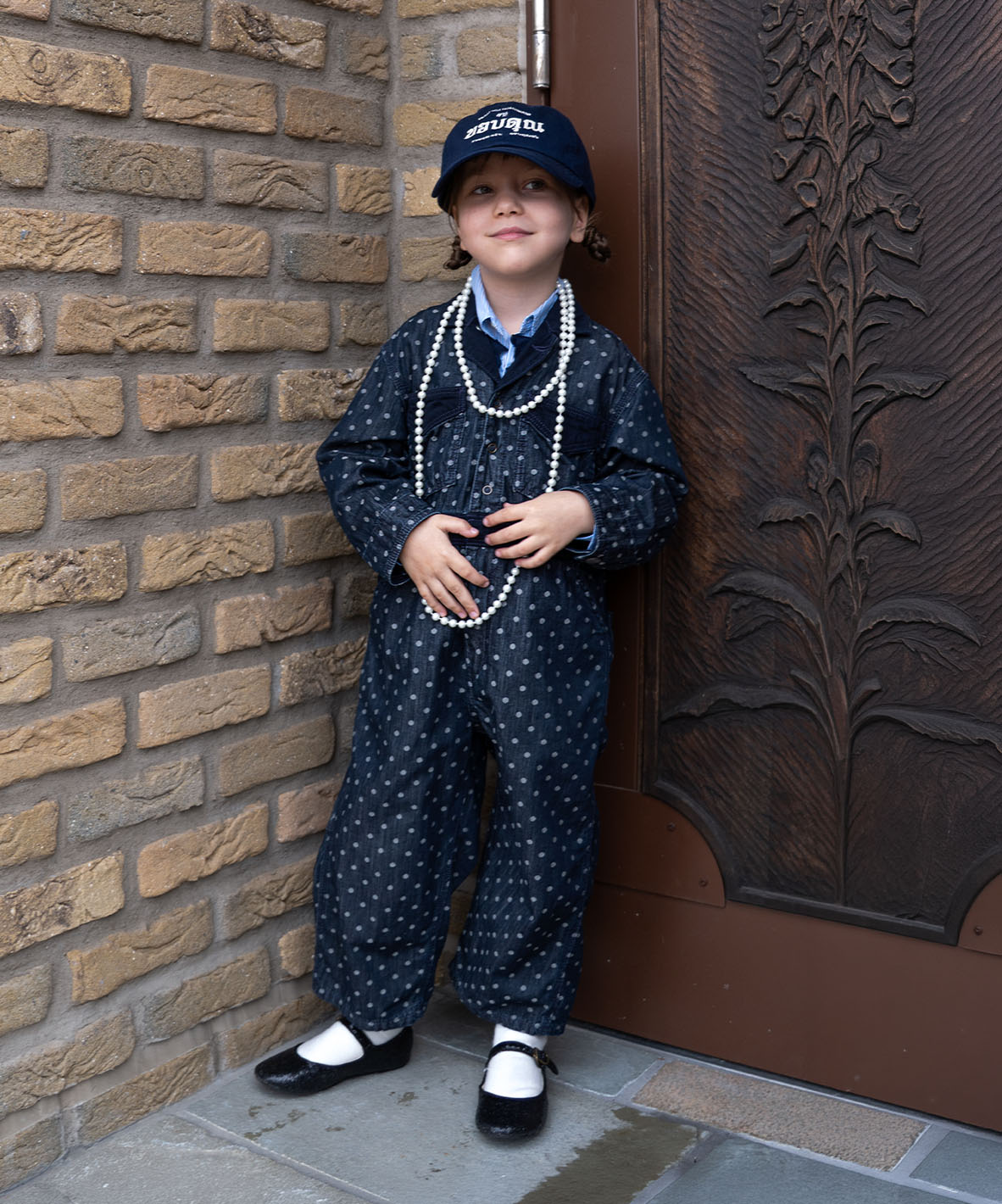 Polca Dot Denim Work Overalls