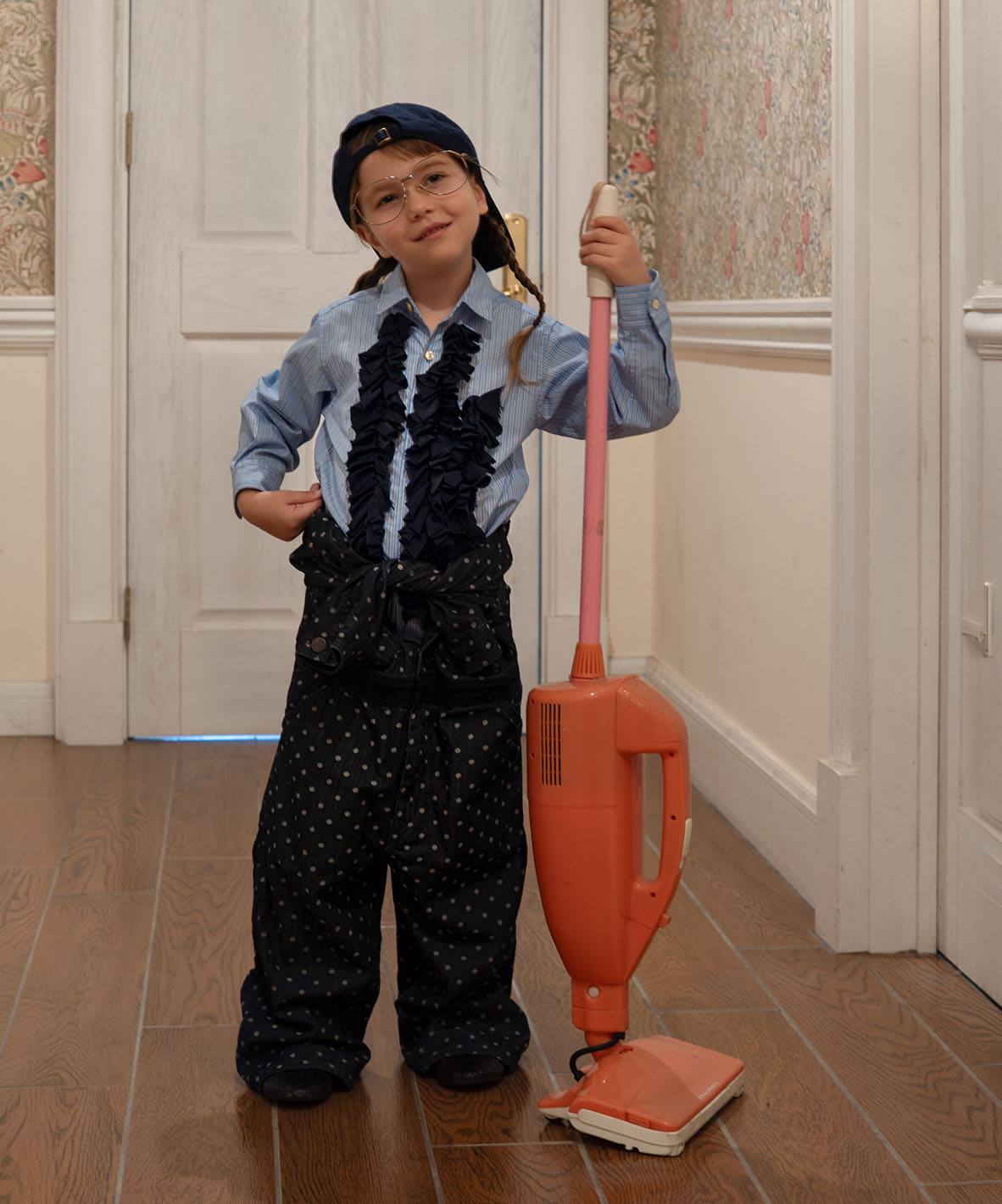 Polca Dot Denim Work Overalls