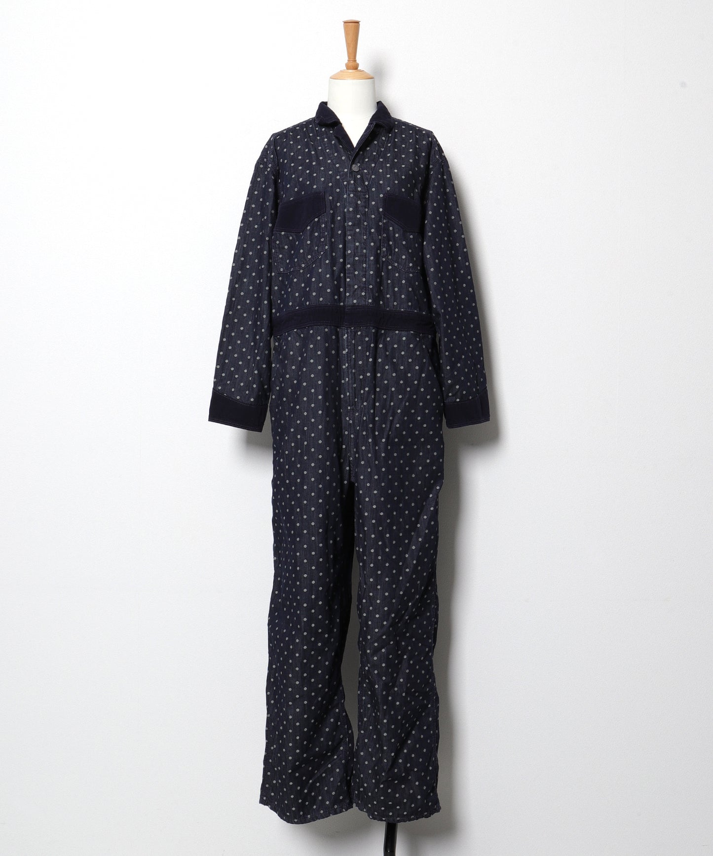 Polca Dot Denim Work Overalls(LADIES)