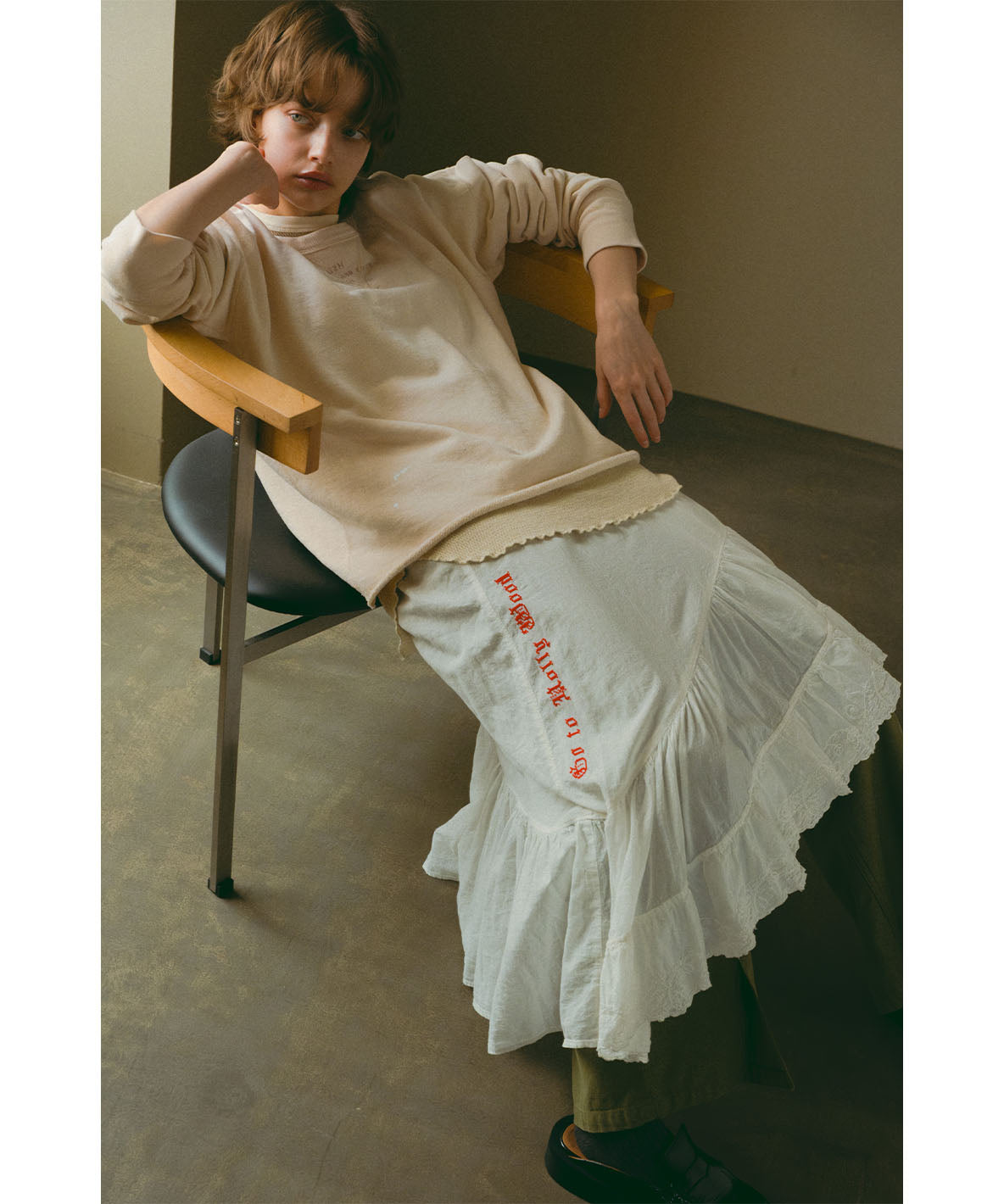 Loan Cutwork Wrapped Skirt(LADIES)