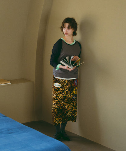Leopard Velore Skirt(LADIES)