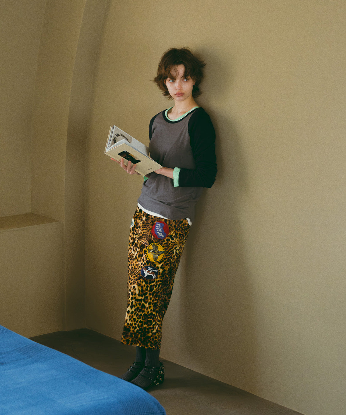 Leopard Velore Skirt(LADIES)