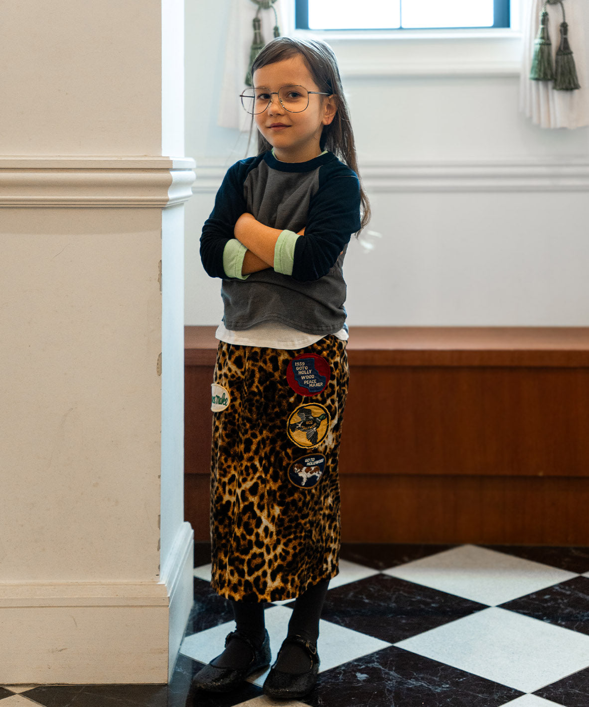 Leopard Velore Skirt