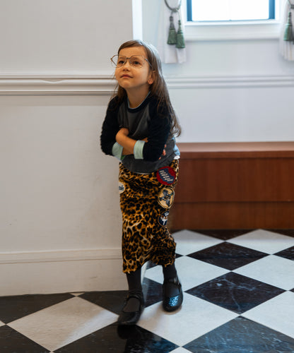 Leopard Velore Skirt