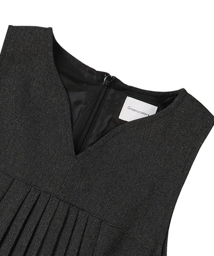 LANATEC Twill Pleat Front Dress