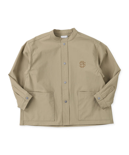 Nylon 4way Band Collar Shirt