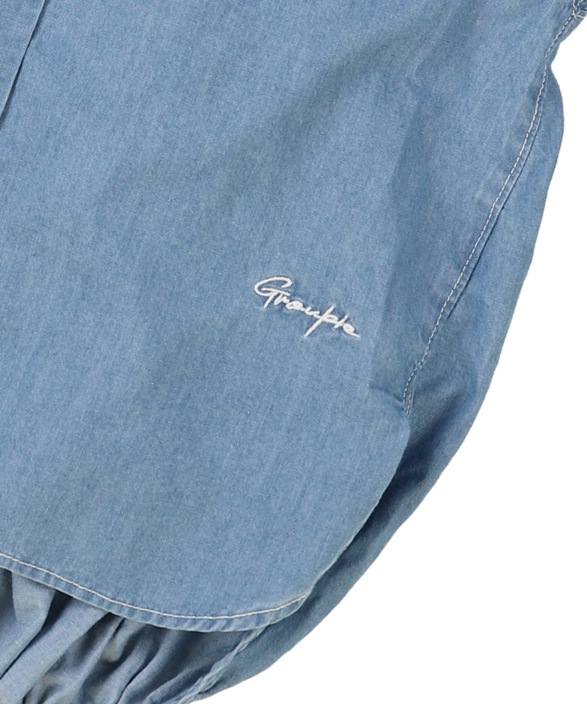 Denim Long Balloon Shirt