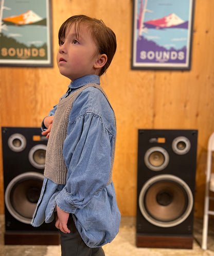 Denim Long Balloon Shirt