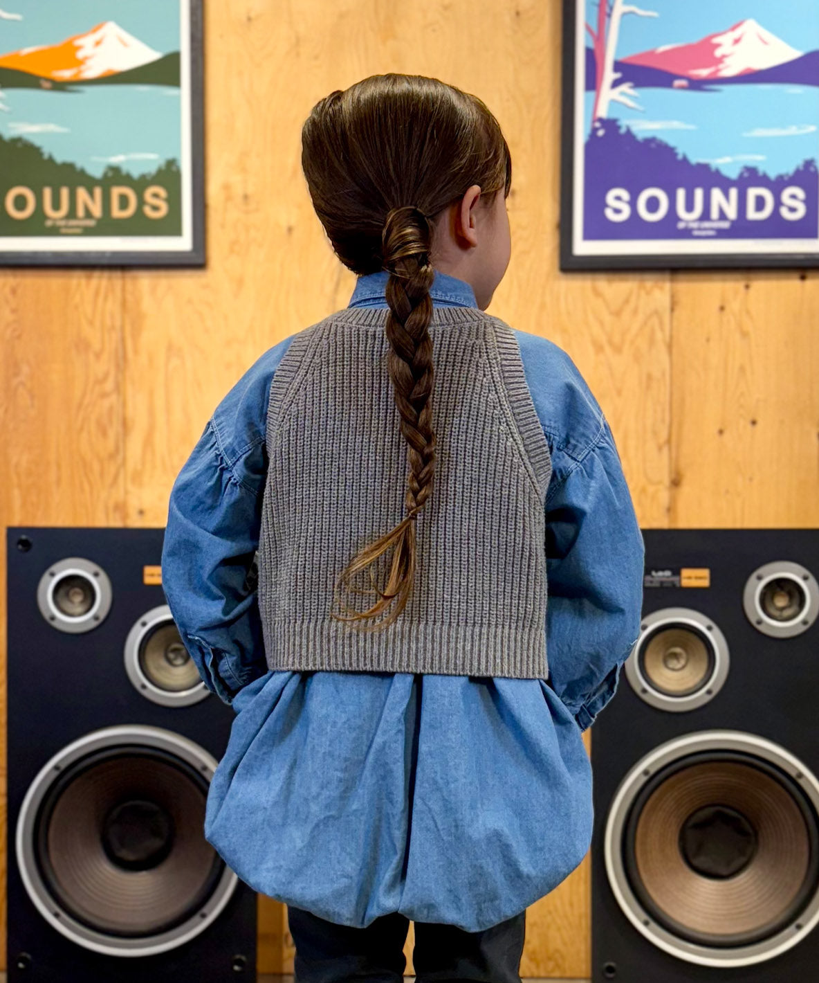 Denim Long Balloon Shirt