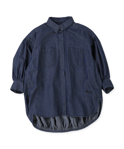 Denim Long Balloon Shirt