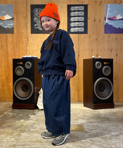 Denim Tuck Pants