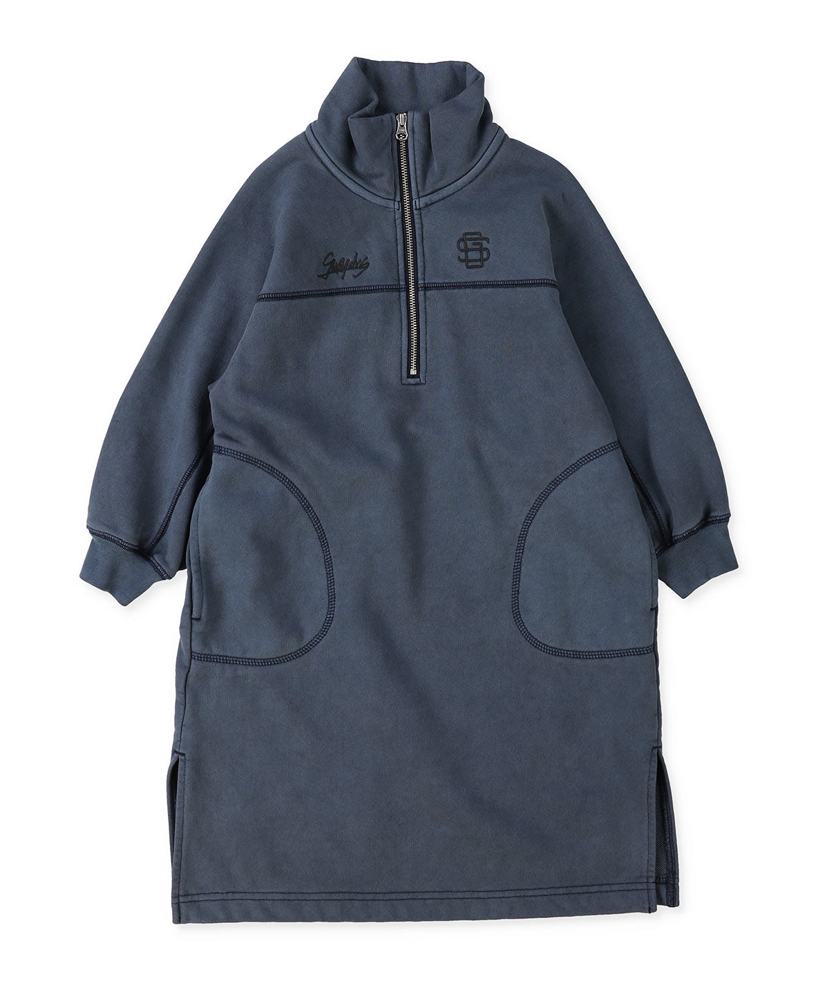 Overdye Half Zip Dress