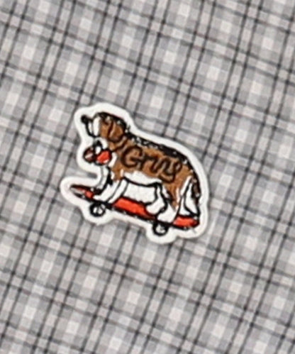 Mini Plaid BUDDY Band Collar Shirt
