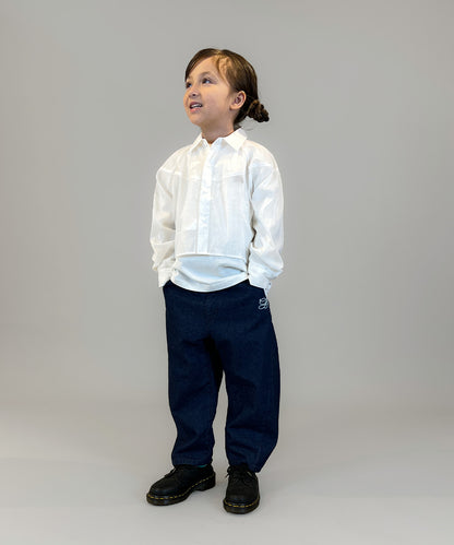 8oz Denim Barrel Leg Long Pants