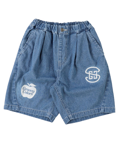 8oz Denim Graffiti Twisted Shorts