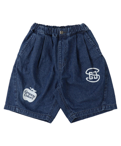 8oz Denim Graffiti Twisted Shorts