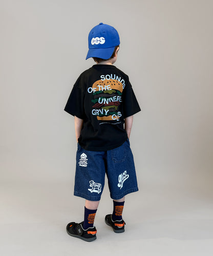 8oz Denim Graffiti Twisted Shorts