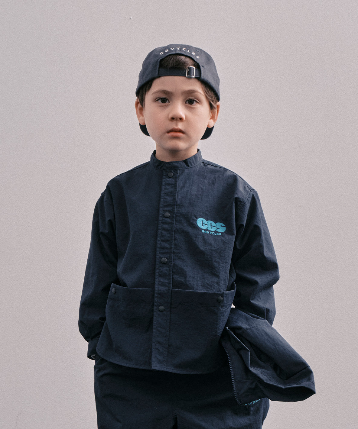Light shell Taffeta Bandcollar Shirt