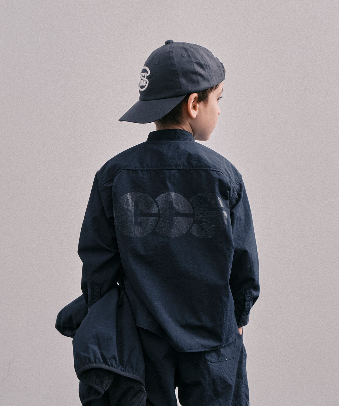 Light shell Taffeta Bandcollar Shirt